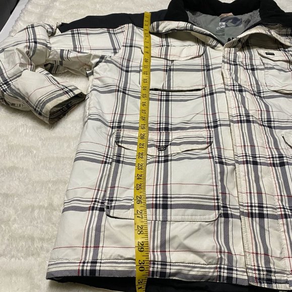 Ripzone Core Jacket Men's XL Beige Plaid Fleece Lined Full Zip Nylon Long Sleeve - Picture 14 of 16